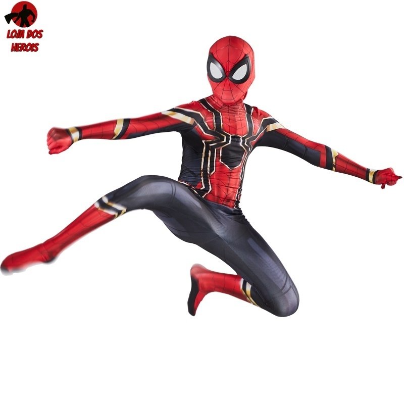 Fantasia Infantil Cosplay Heróis Homem Aranha De Ferro Eventos Festas Aniversários