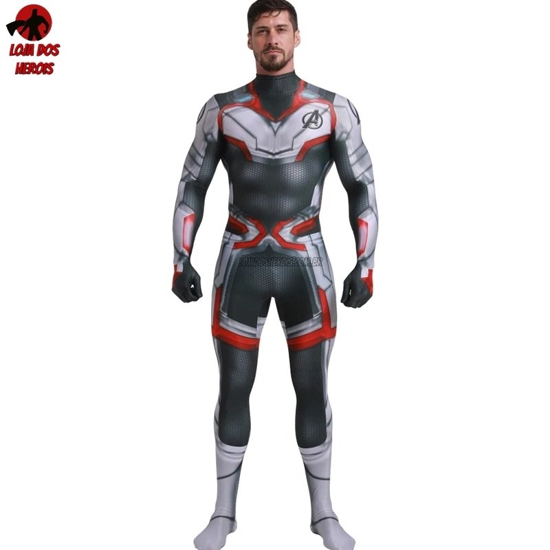 Fantasia Cosplay Heróis Masculina Vingadores Ultimato Traje Quantum Tempo