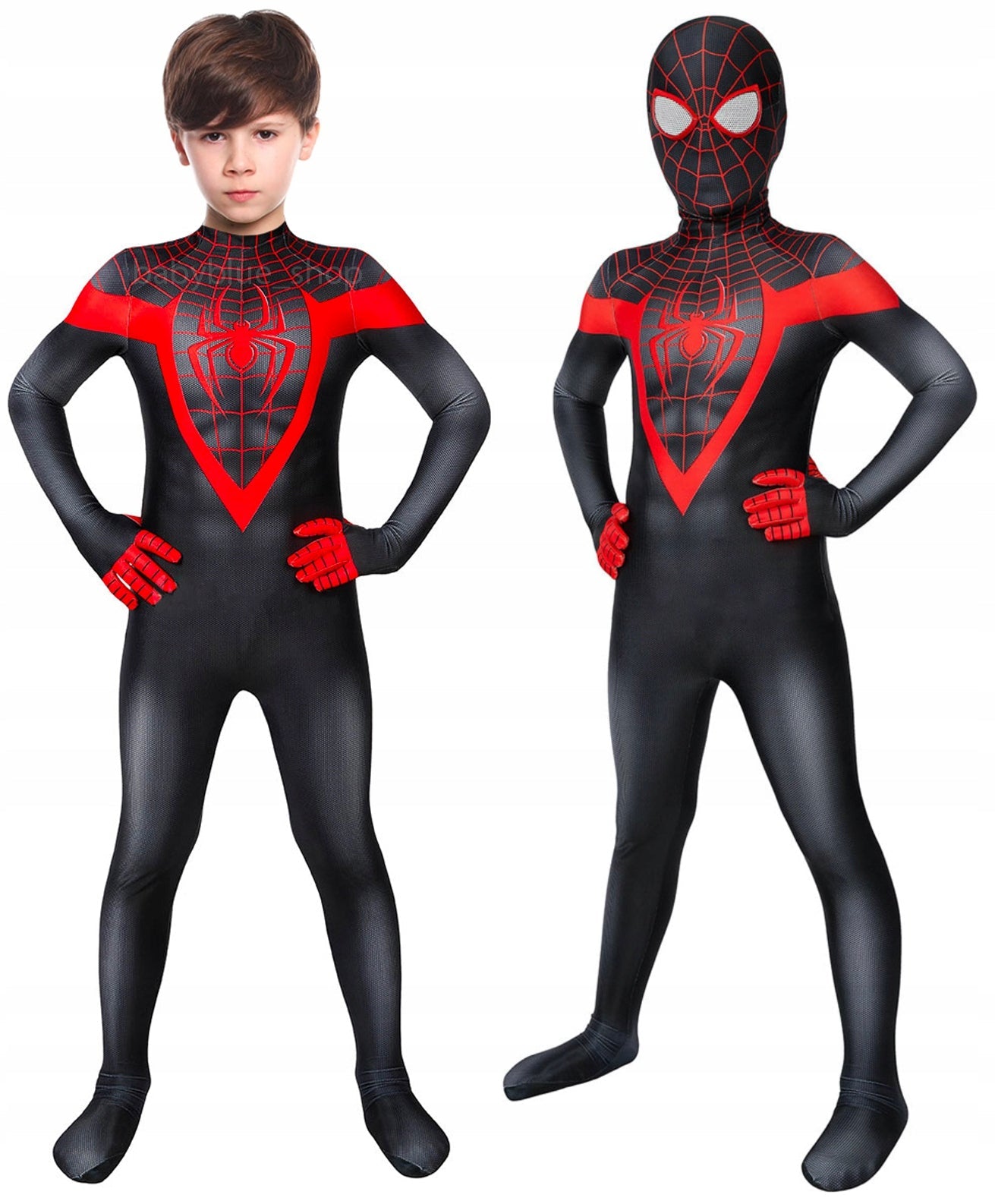 Fantasia infantil Homem-Aranha Miles Morales Ultimate Traje Cosplay Luxo