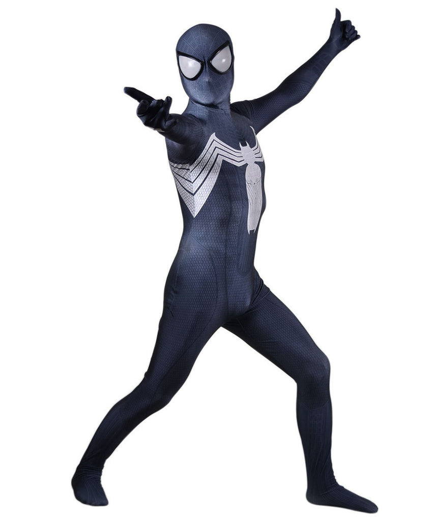 Fantasia Masculina Homem Aranha Black Adulto Cosplay Traje Luxo
