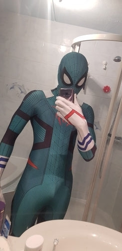 Fantasia Masculina Midoriya Homem Aranha Adulto Cosplay Traje Luxo