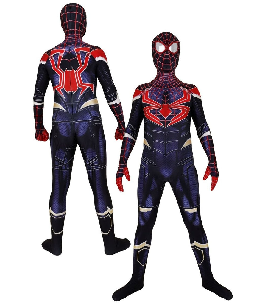 Fantasia Miles Morales Hq Homem-Aranha Adulto Cosplay Traje Luxo Profissional