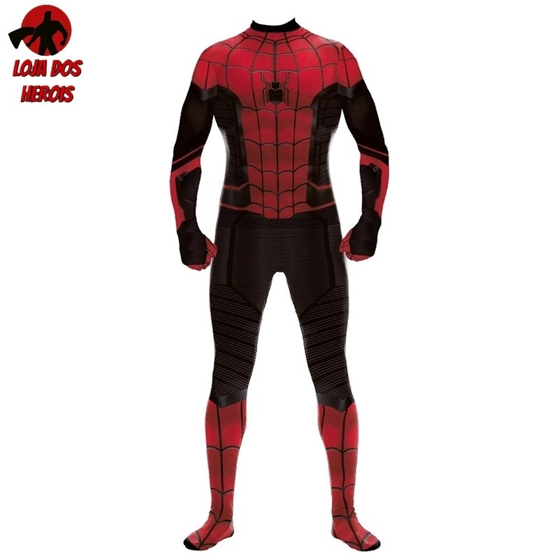 Fantasia Cosplay Heróis Homem Aranha Longe de Casa Masculina Eventos Festa