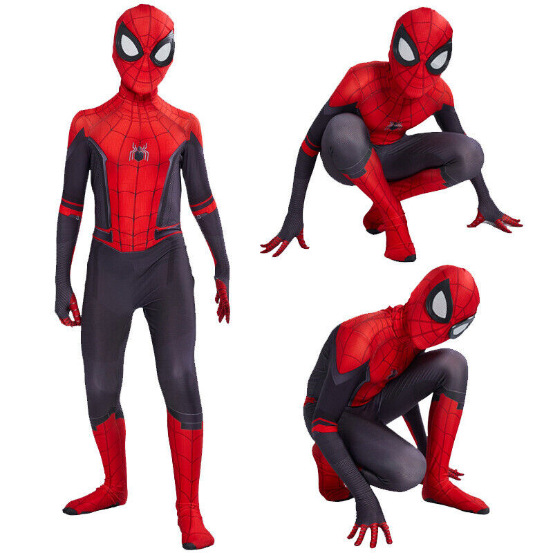 Fantasia Cosplay Heróis Infantil Homem Aranha Longe de Casa Eventos Festas