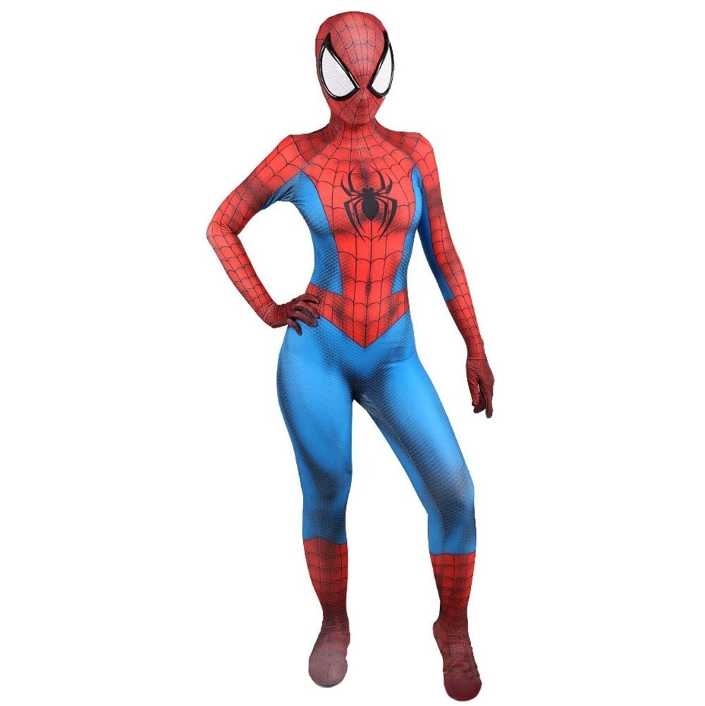 Fantasia Feminina Homem-Aranha Ultimate Adulto Cosplay Luxo Traje Profissional
